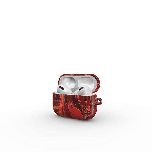 VYROX EMBER Molten Pour AirPods case, open view