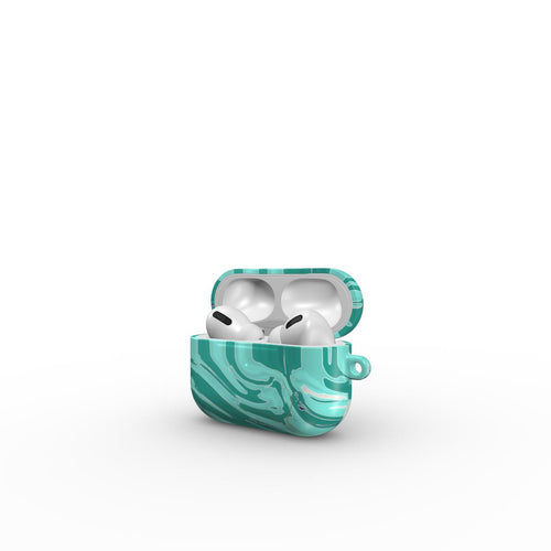 VYROX LAGOON Opal Tide AirPods case, open view