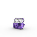 VYROX AMETHYST Violet Drift AirPods case, open view