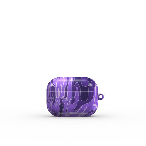 VYROX AMETHYST Violet Drift AirPods case, front view