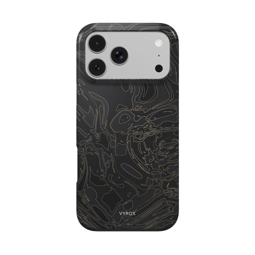 VYROX OBSIDIAN Gold Vein tough phone case, back view