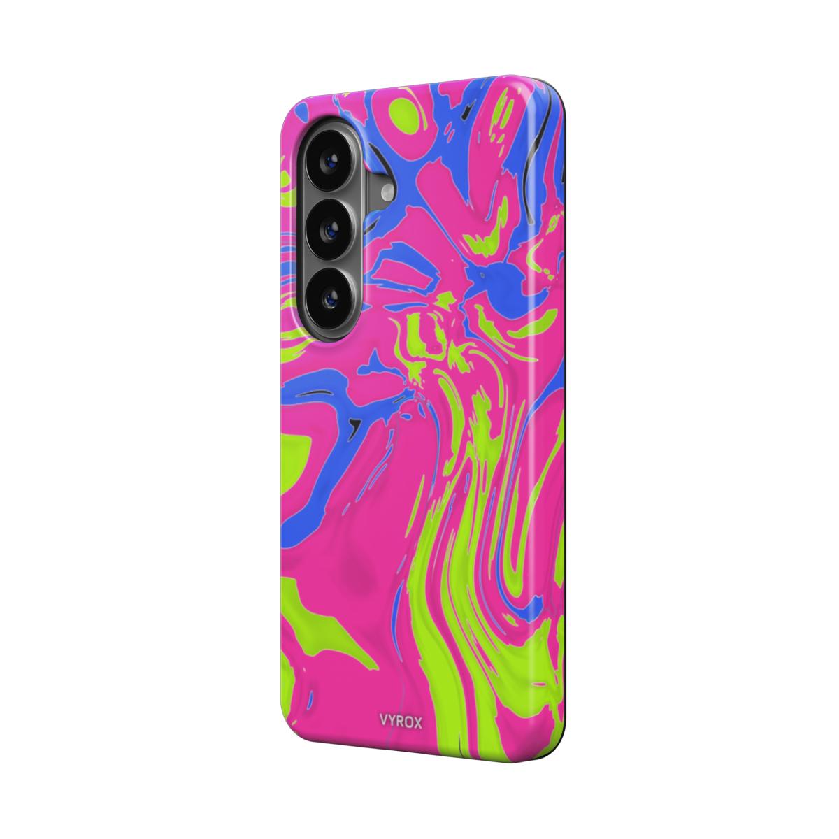 VYROX NEON Acid Rush magnetic tough case, angled view