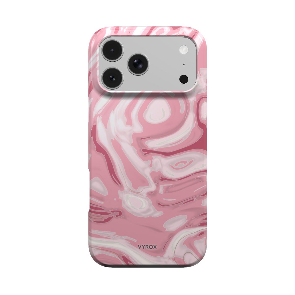 VYROX ROSE Blush Marble MagSafe tough case, back view