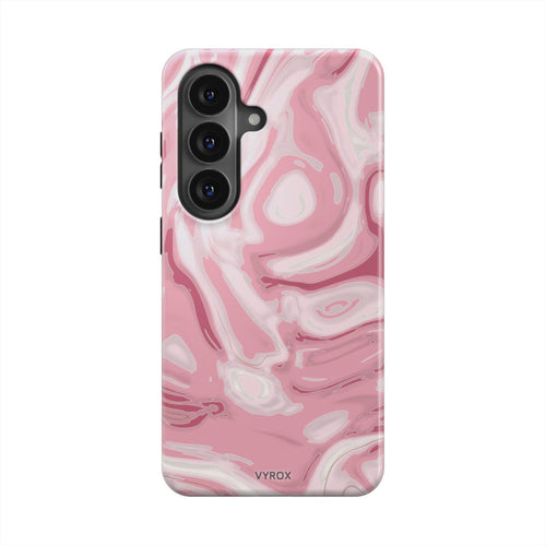 VYROX ROSE Blush Marble magnetic tough case, back view