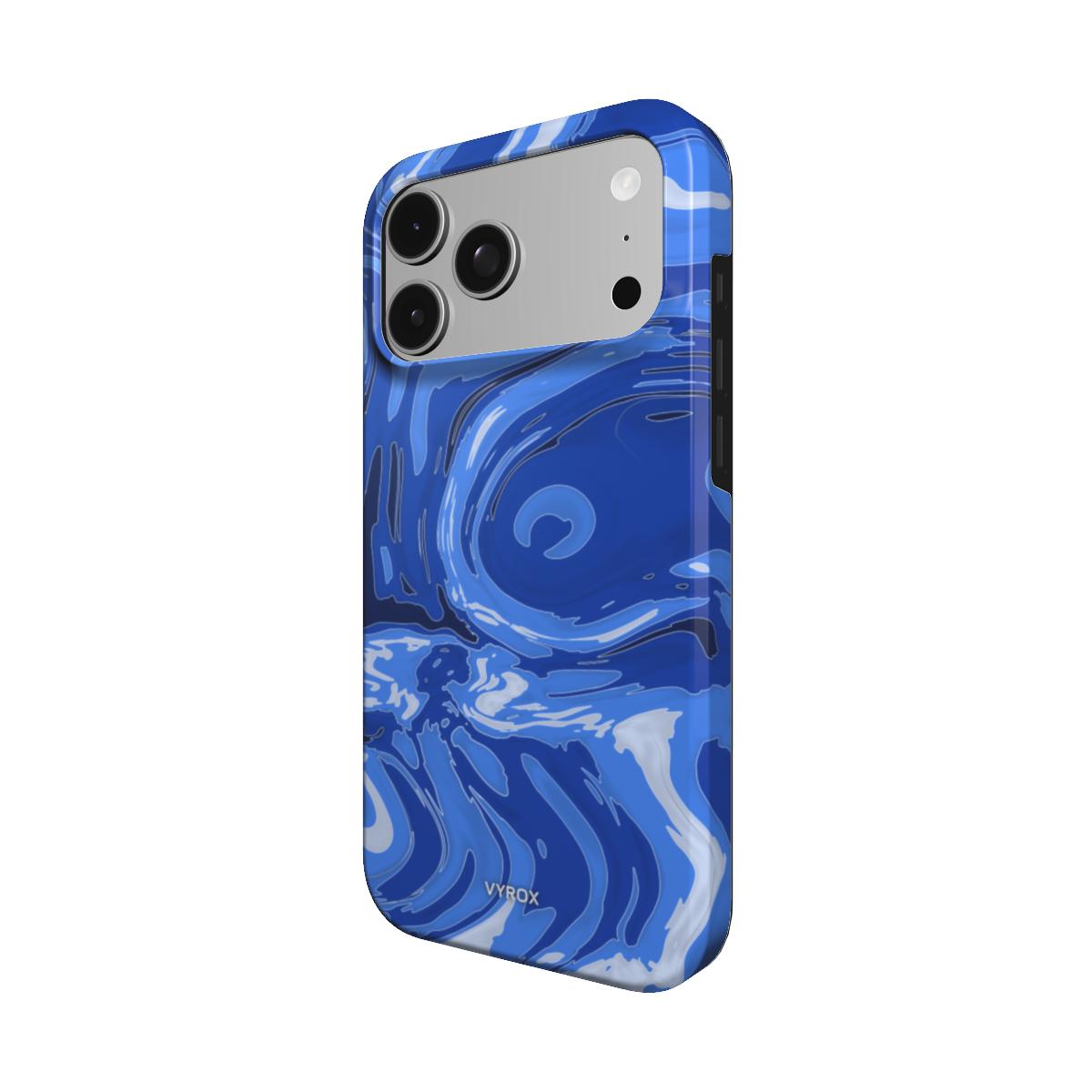 VYROX SAPPHIRE Deep Current MagSafe tough case, angled view
