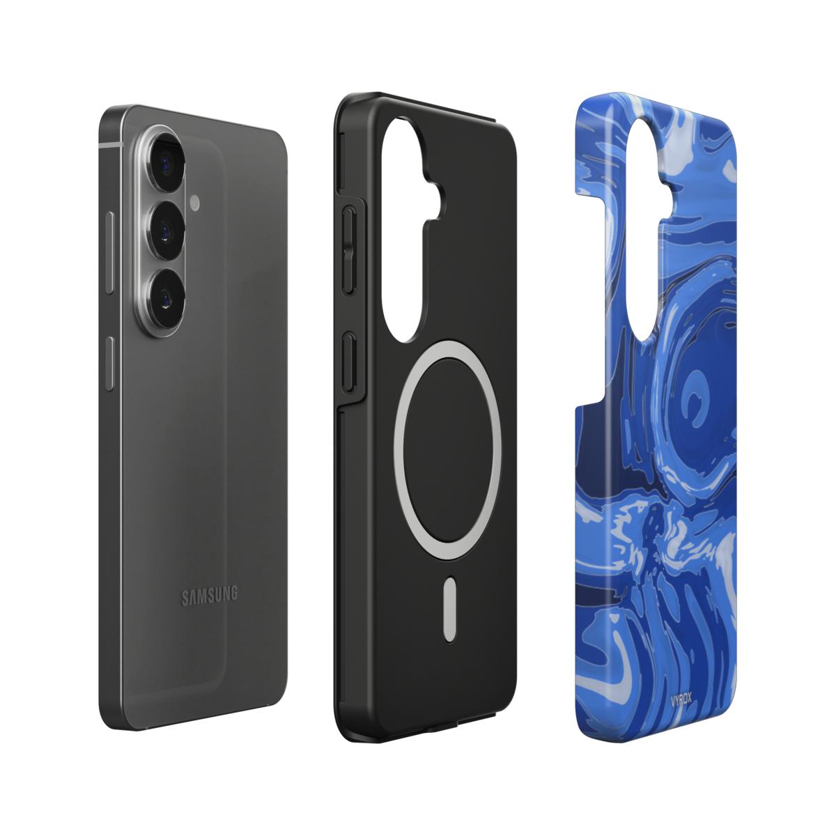 VYROX SAPPHIRE Deep Current magnetic tough case, case and phone side by side