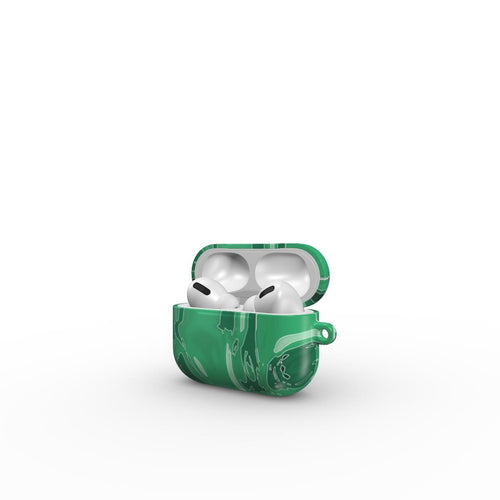 VYROX JADE Temple Green AirPods case, open view