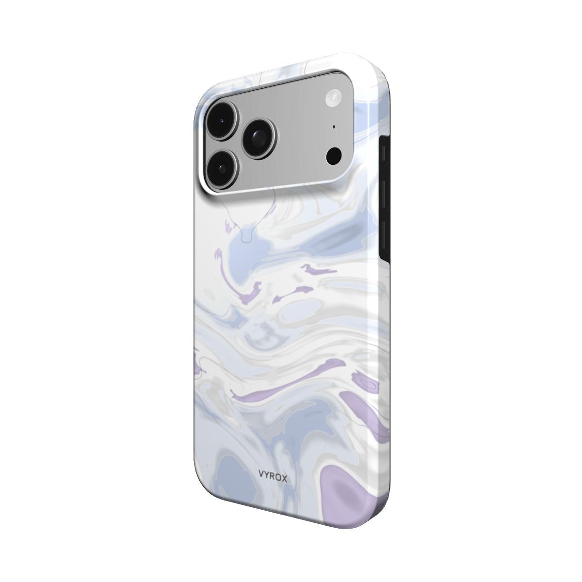 VYROX PEARL Moon Milk tough phone case, angled view