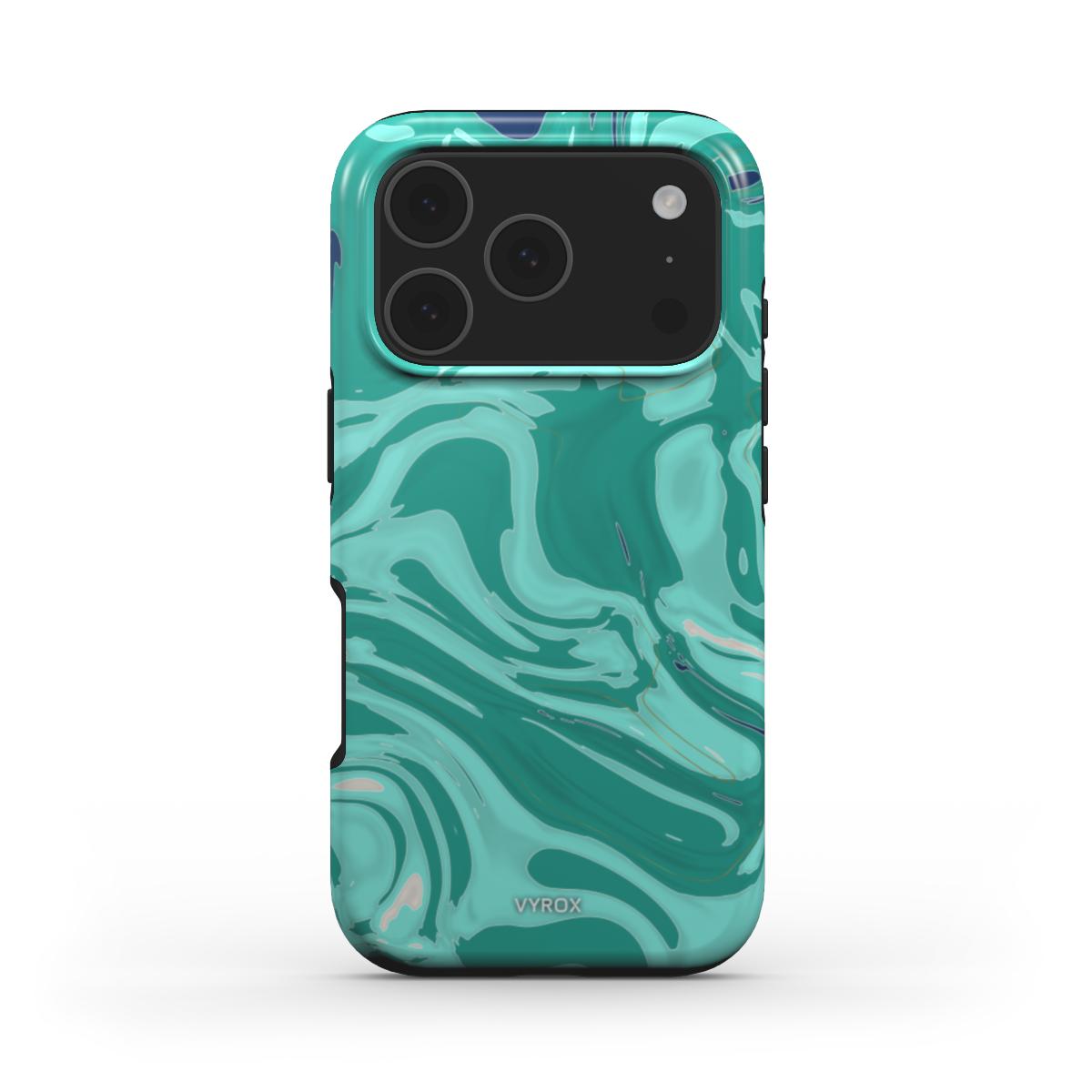 VYROX LAGOON Opal Tide MagSafe tough case on iPhone 17 Pro
