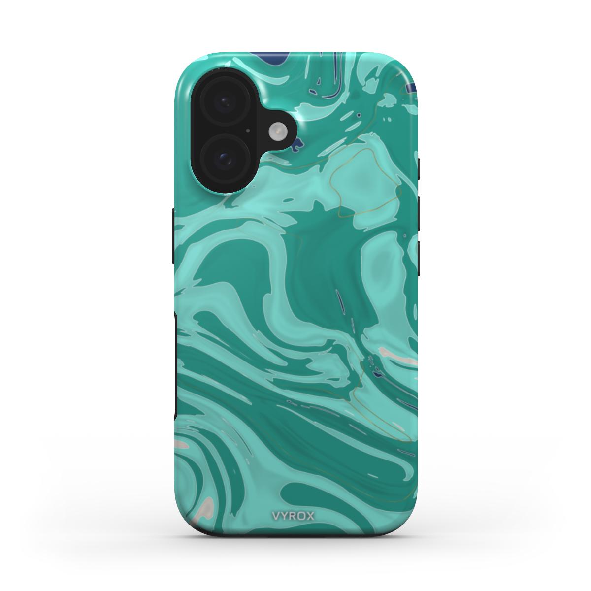VYROX LAGOON Opal Tide MagSafe tough case on iPhone 16