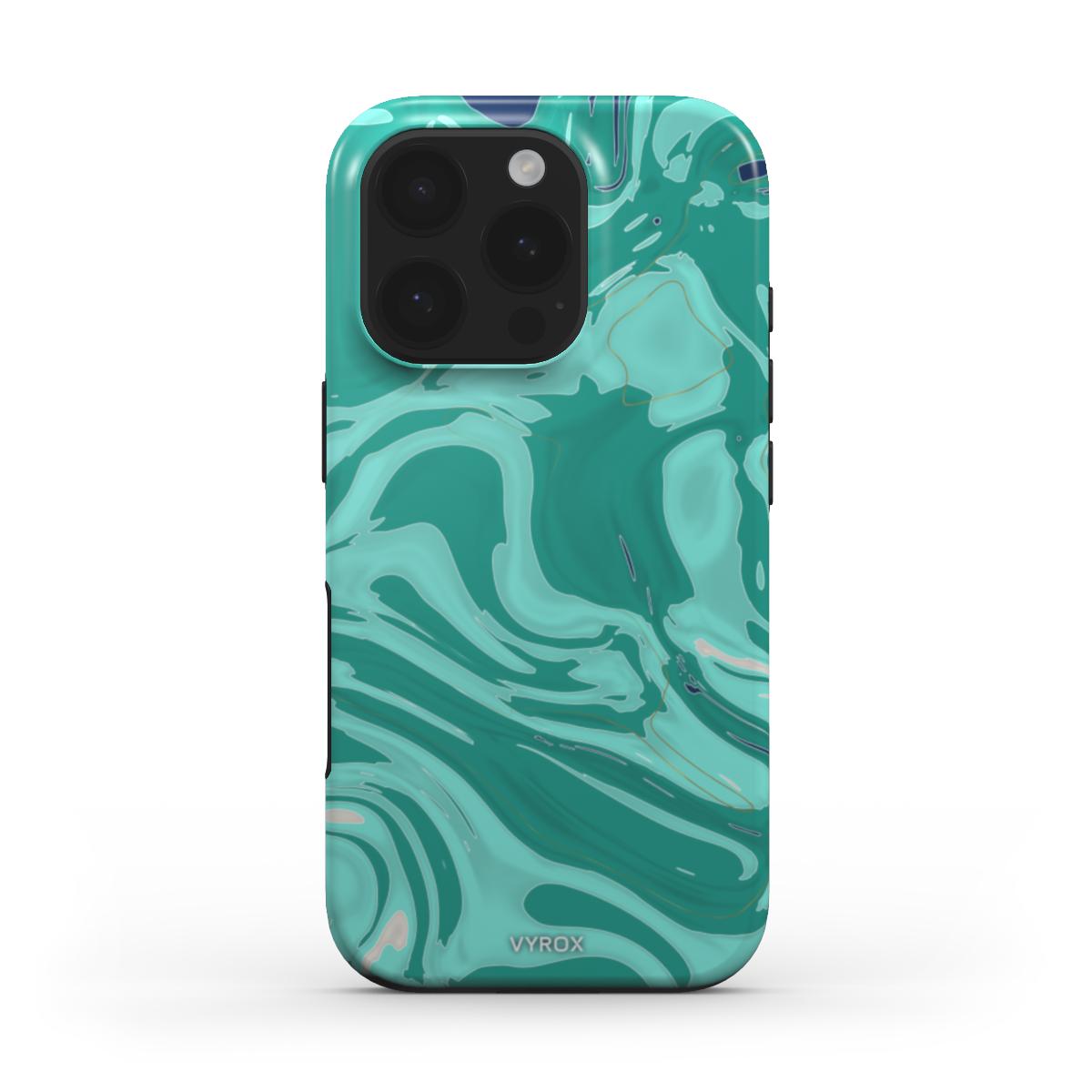 VYROX LAGOON Opal Tide MagSafe tough case on iPhone 16 Pro
