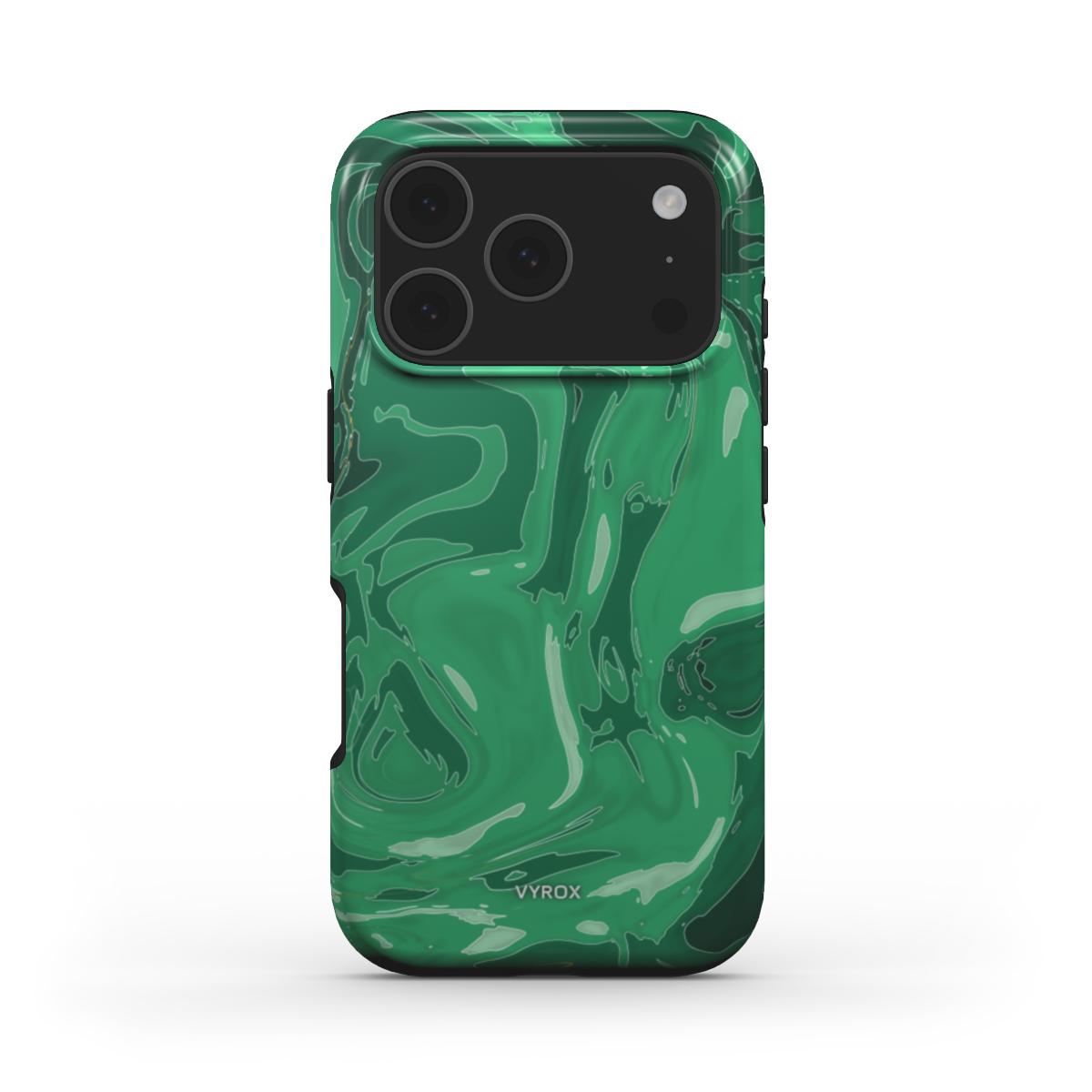VYROX JADE Temple Green tough case on iPhone 17 Pro Max