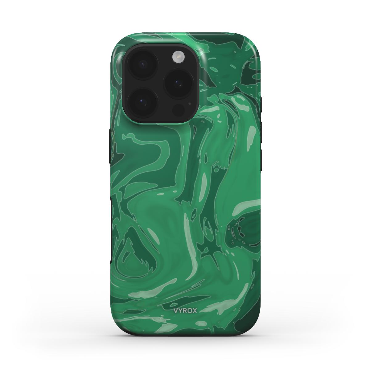 VYROX JADE Temple Green tough case on iPhone 15 Plus