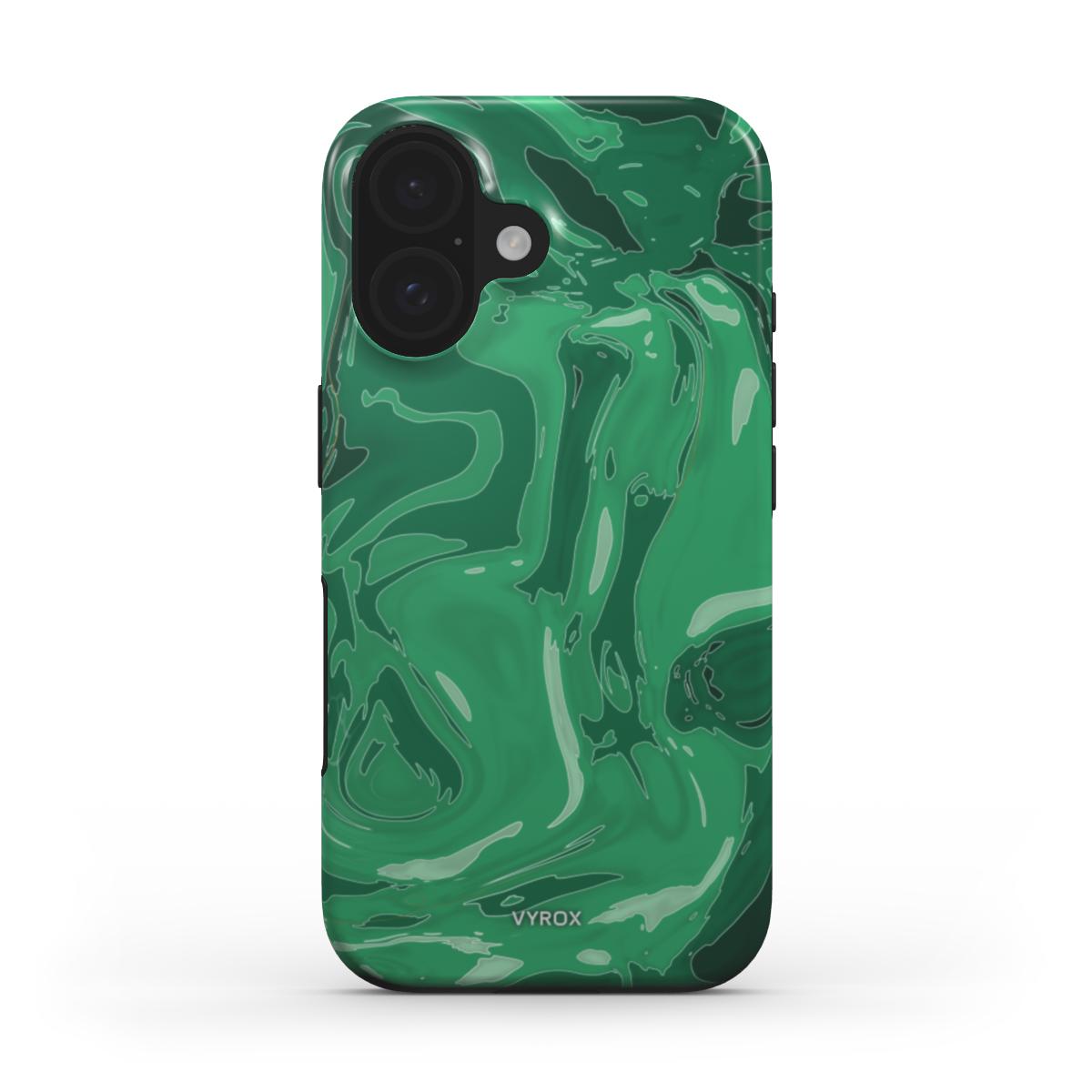VYROX JADE Temple Green MagSafe tough case on iPhone 16 Plus