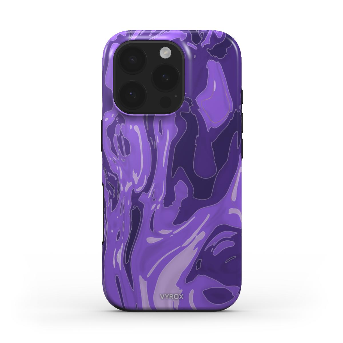 VYROX AMETHYST Violet Drift MagSafe tough case on iPhone 16 Pro
