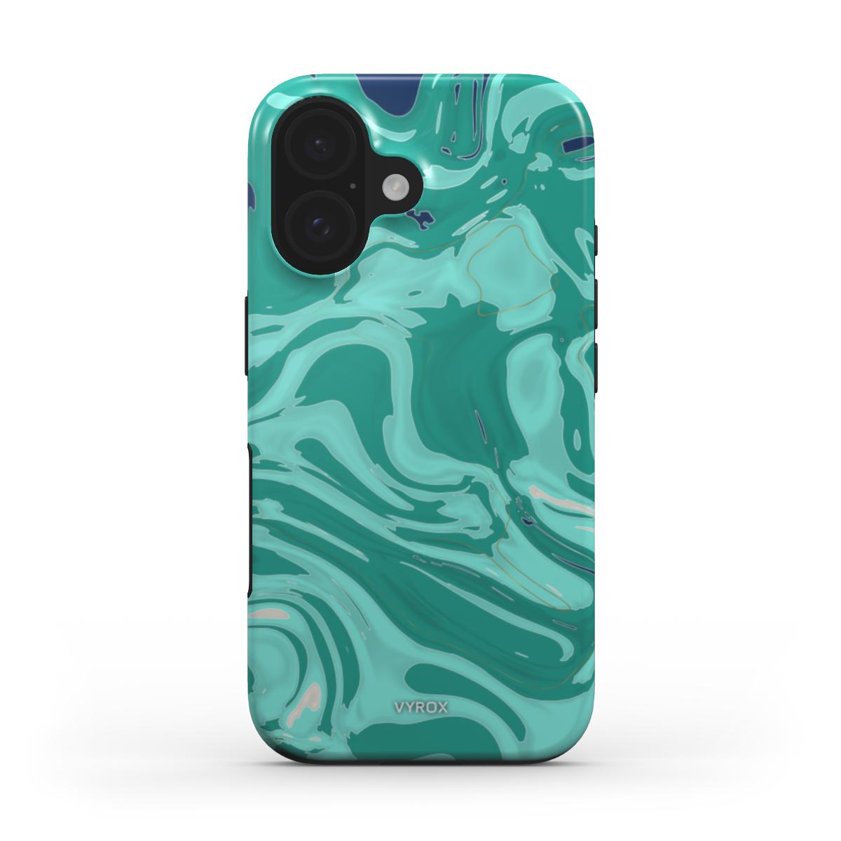 VYROX LAGOON Opal Tide tough case on iPhone 16 Plus