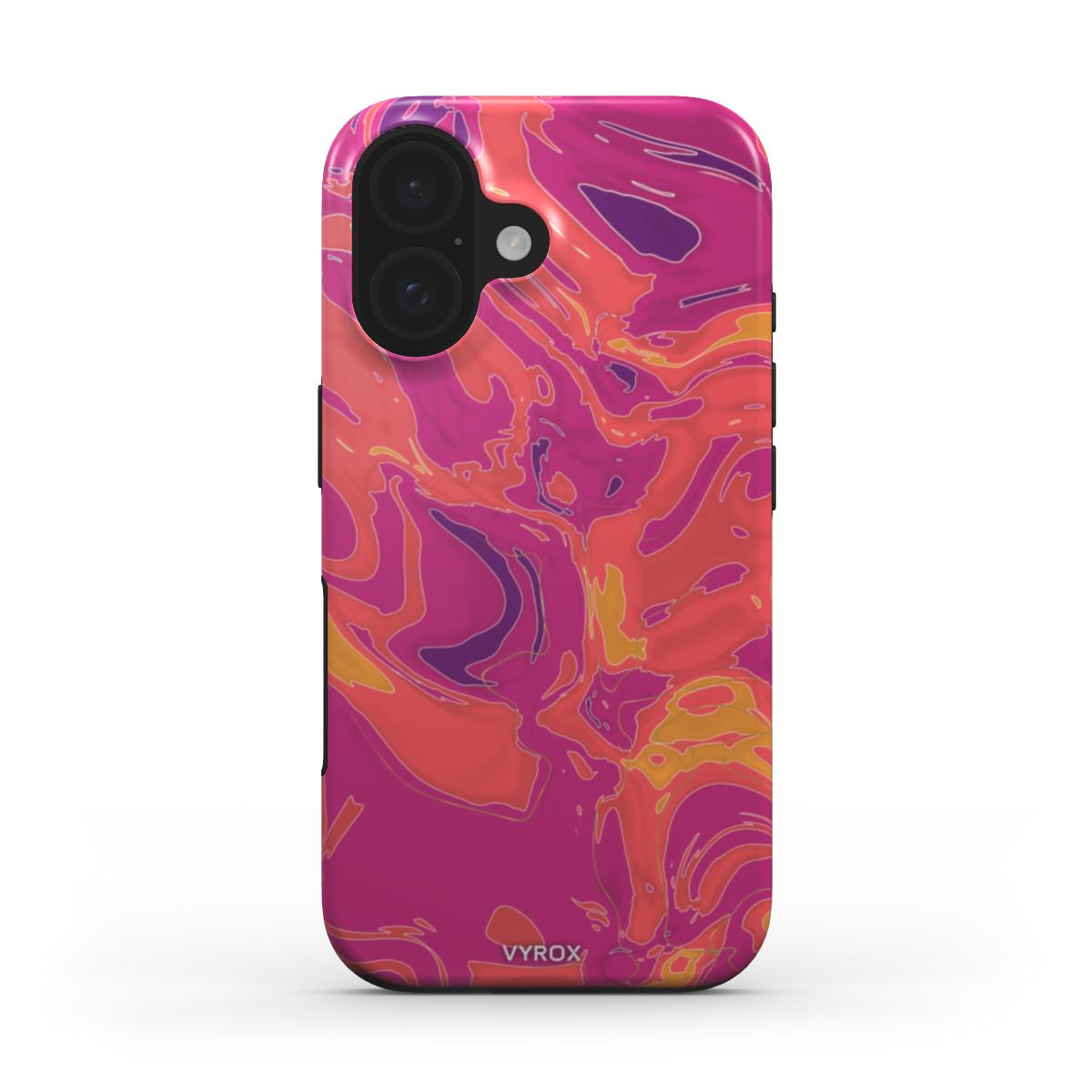 VYROX SUNSET Golden Hour MagSafe tough case on iPhone 16e