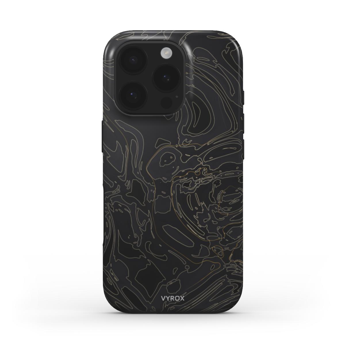 VYROX OBSIDIAN Gold Vein tough case on iPhone 16 Pro