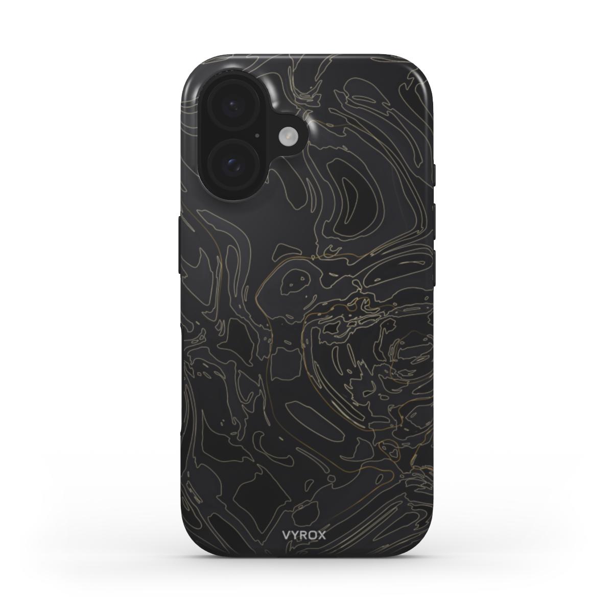 VYROX OBSIDIAN Gold Vein tough case on iPhone 16e