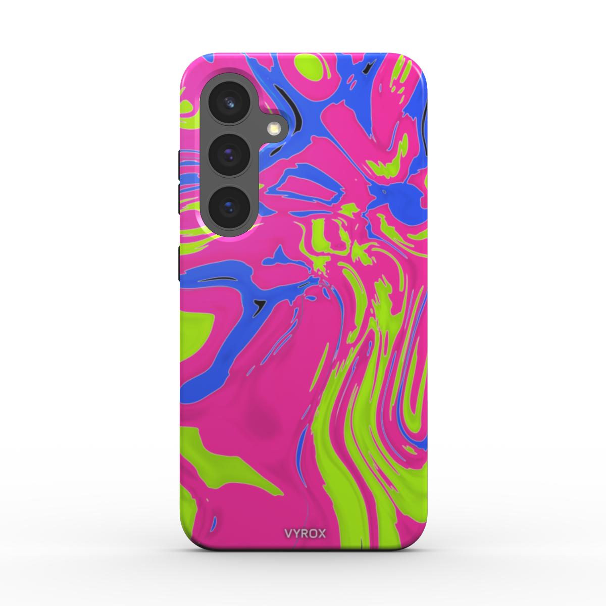 VYROX NEON Acid Rush magnetic tough case on Samsung Galaxy S25