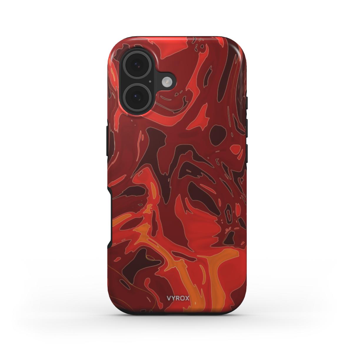 VYROX EMBER Molten Pour MagSafe tough case on iPhone 17e