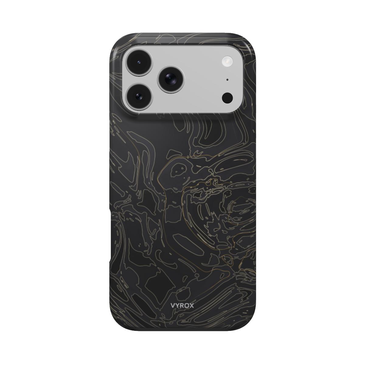 VYROX OBSIDIAN Gold Vein MagSafe tough case on iPhone 15