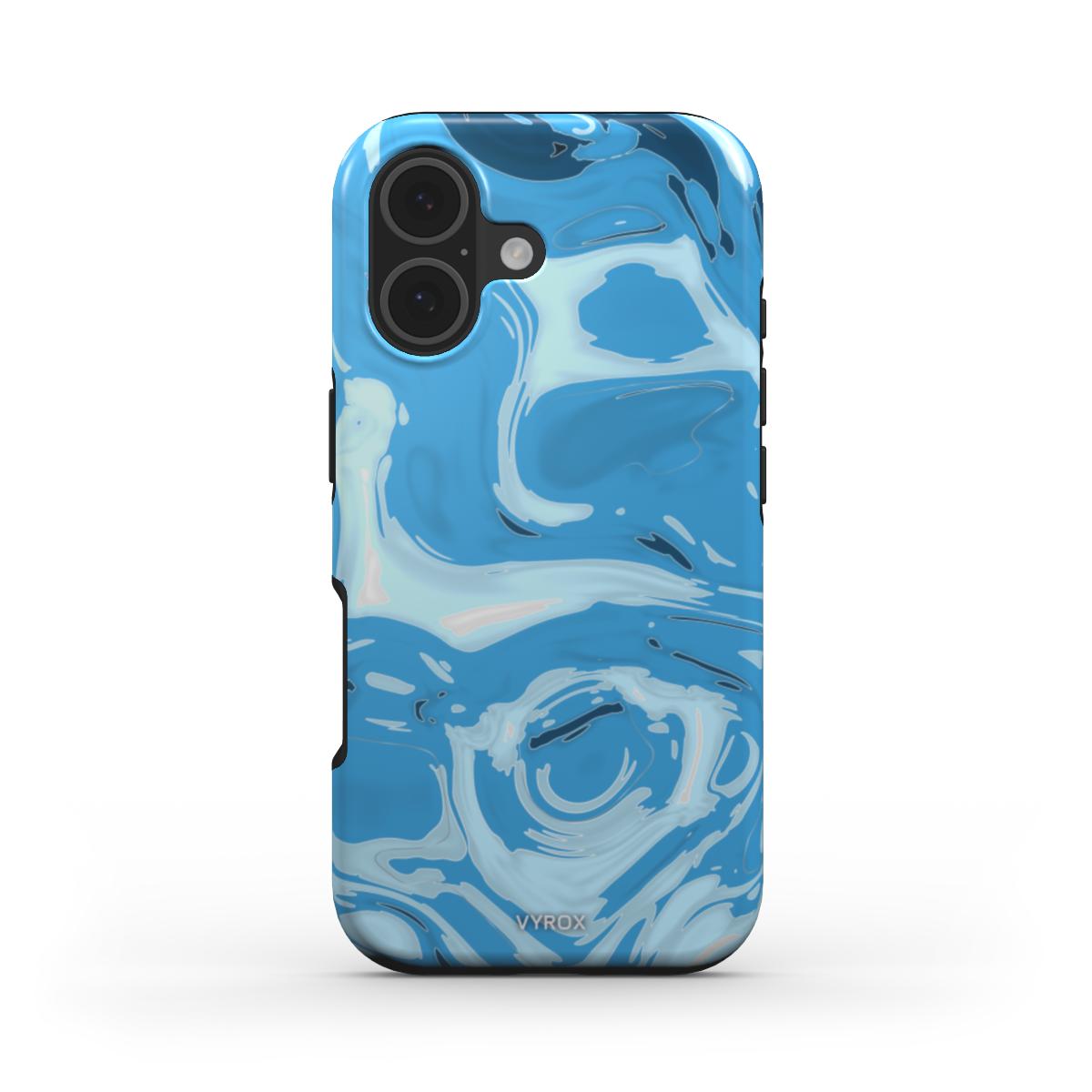 VYROX GLACIER Ice Flow MagSafe tough case on iPhone 17e