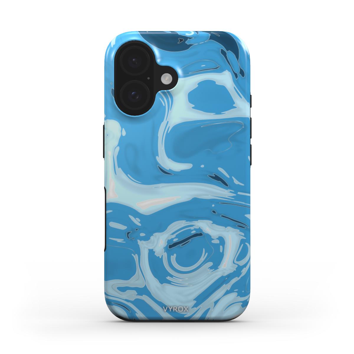 VYROX GLACIER Ice Flow MagSafe tough case on iPhone 16e