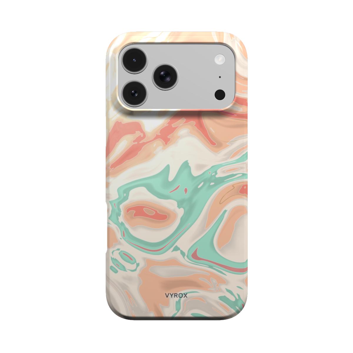 VYROX SORBET Peach Swirl tough case on iPhone 18 Pro