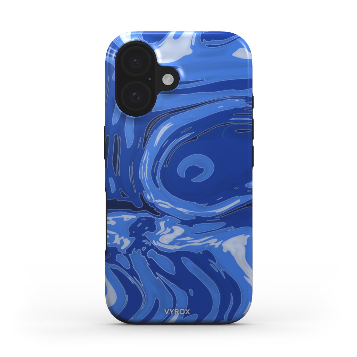 VYROX SAPPHIRE Deep Current MagSafe tough case on iPhone 16