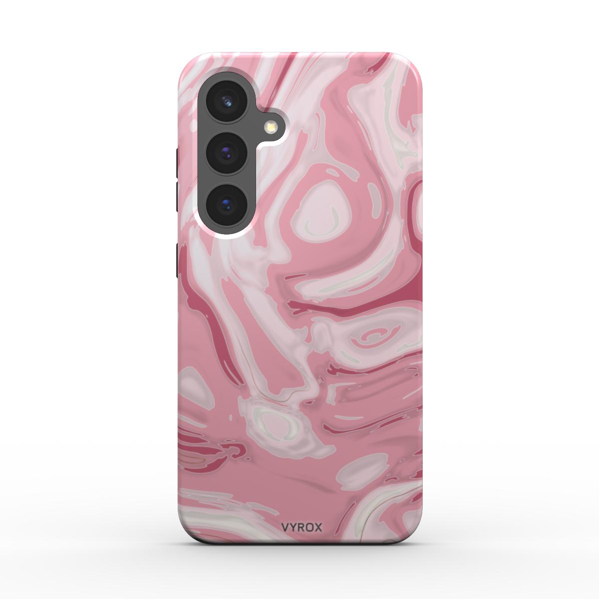 VYROX ROSE Blush Marble magnetic tough case on Samsung Galaxy S25