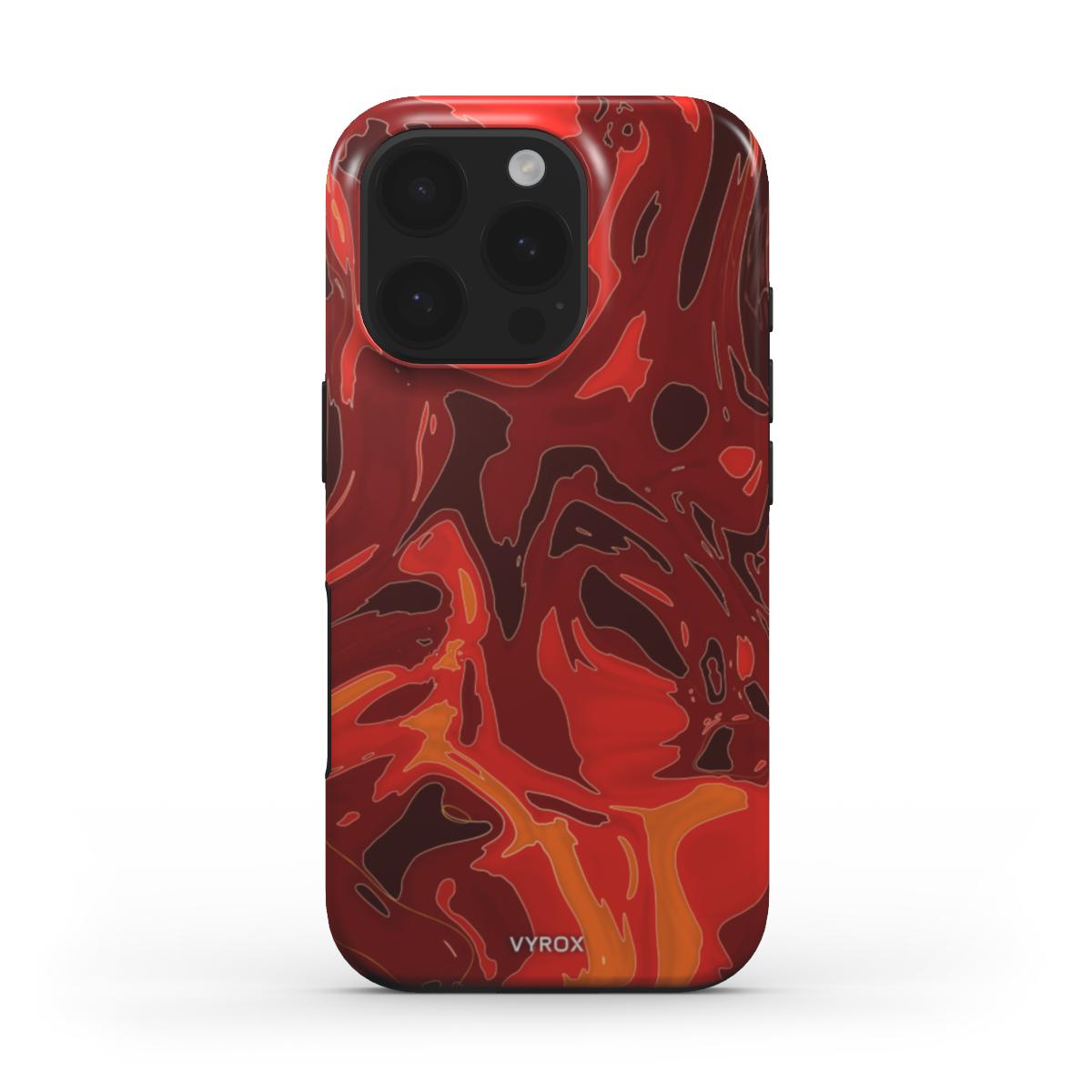 VYROX EMBER Molten Pour tough case on iPhone 16 Pro