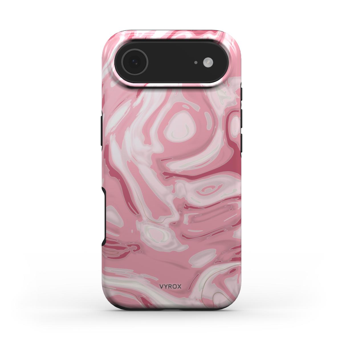 VYROX ROSE Blush Marble tough case on iPhone 17 Air