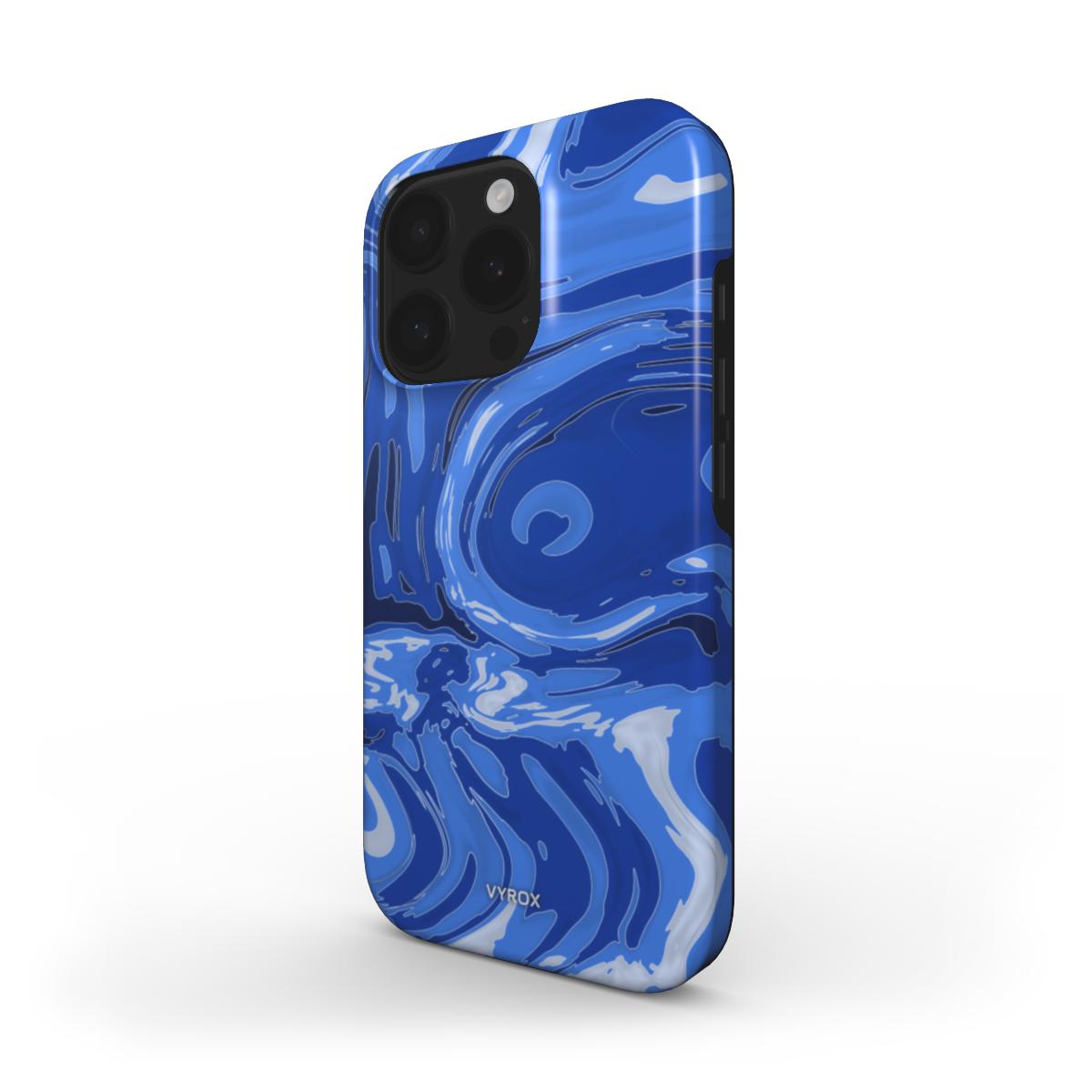 VYROX SAPPHIRE Deep Current tough case on Google Pixel 11, angled view