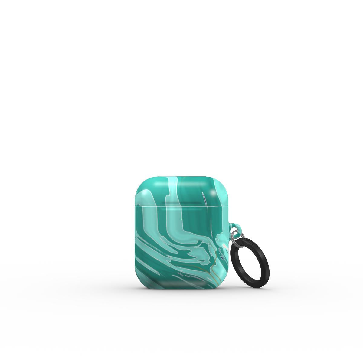 VYROX LAGOON Opal Tide AirPods case on Apple AirPods 1 / 2, front view