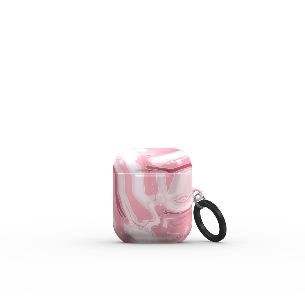 VYROX ROSE Blush Marble AirPods case on Apple AirPods 1 / 2, front view