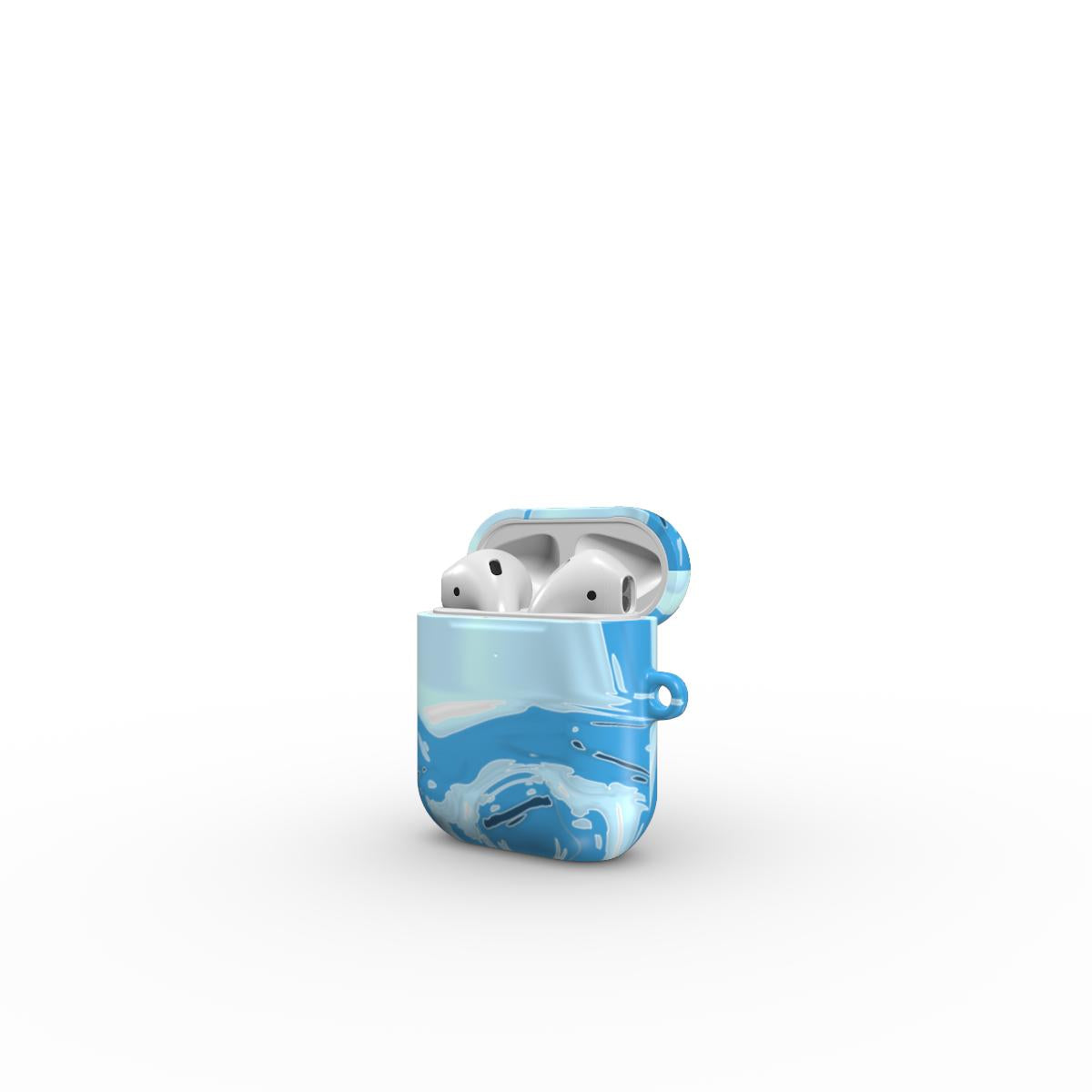 VYROX GLACIER Ice Flow AirPods case on Apple AirPods 1 / 2, open view